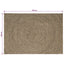 Områdetæpper Naturfarvet og sort 160 x 230 cm Jute