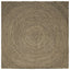 Områdetæpper Naturfarvet og sort 200 x 200 cm Jute