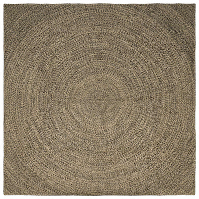 Områdetæpper Naturfarvet og sort 200 x 200 cm Jute