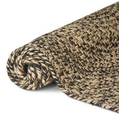 Områdetæpper Naturfarvet og sort 200 x 290 cm Jute