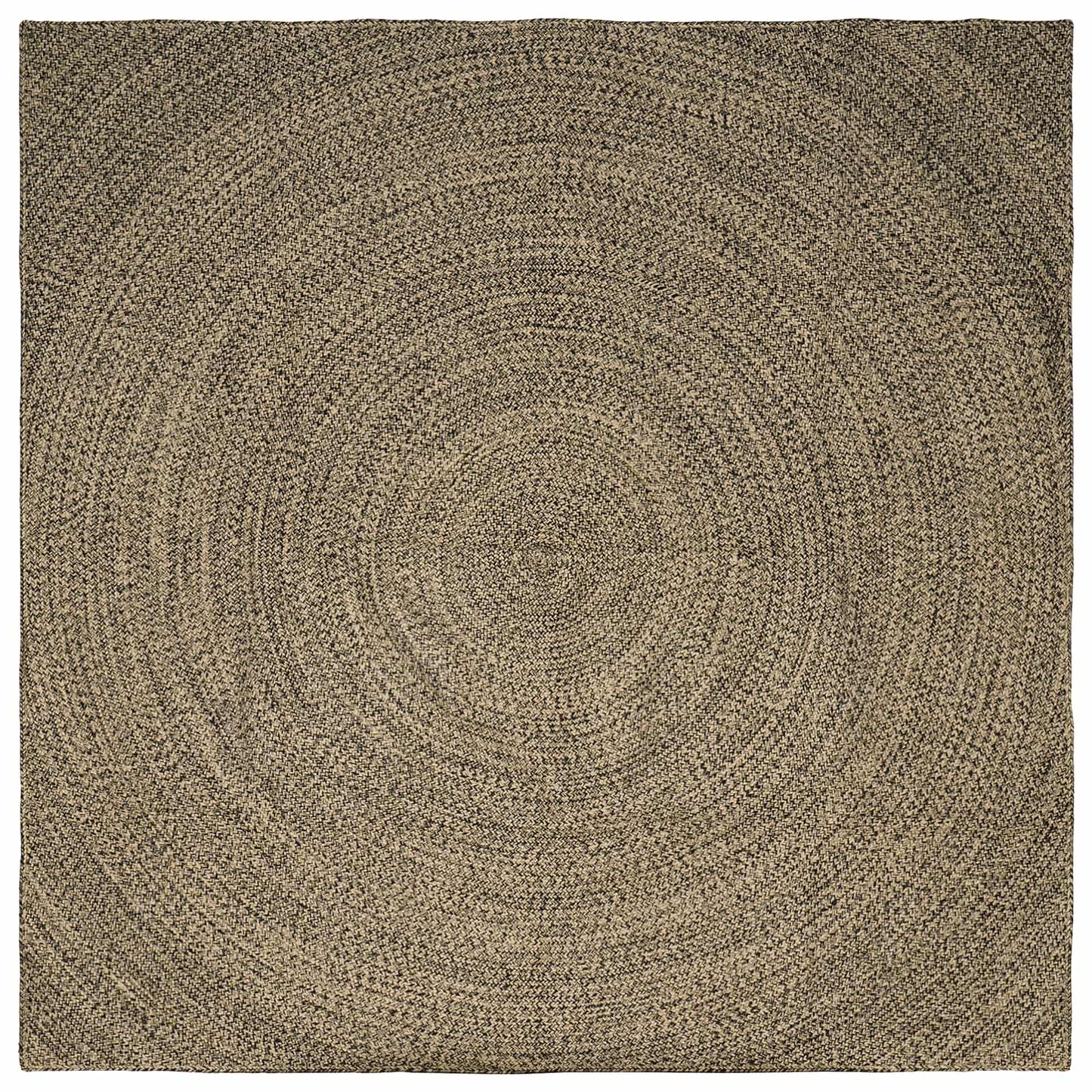 Områdetæpper Naturfarvet og sort 300 x 300 cm Jute
