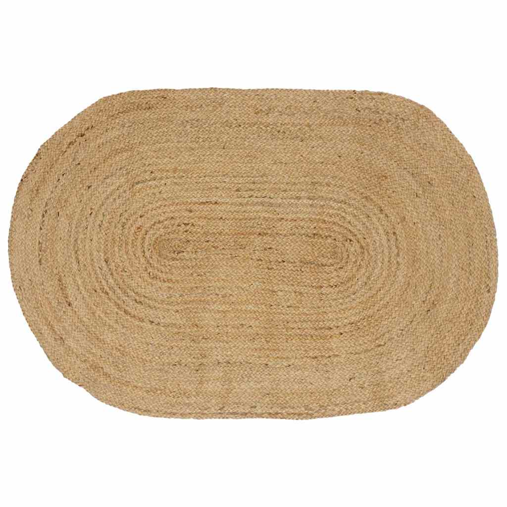 Områdetæpper Naturfarvet 100 x 152 cm Jute billede