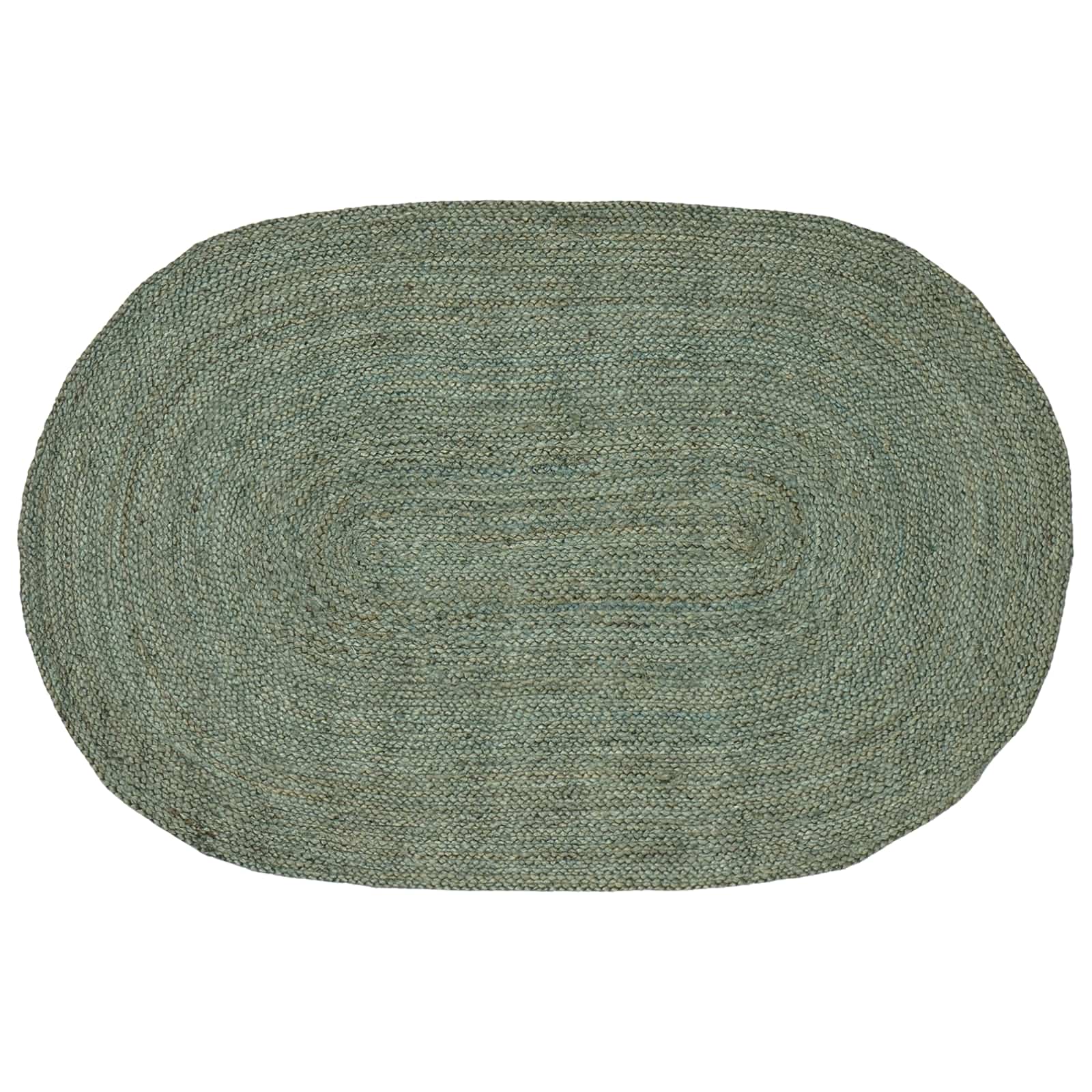 Områdetæpper Olivengrøn 100 x 152 cm Jute billede