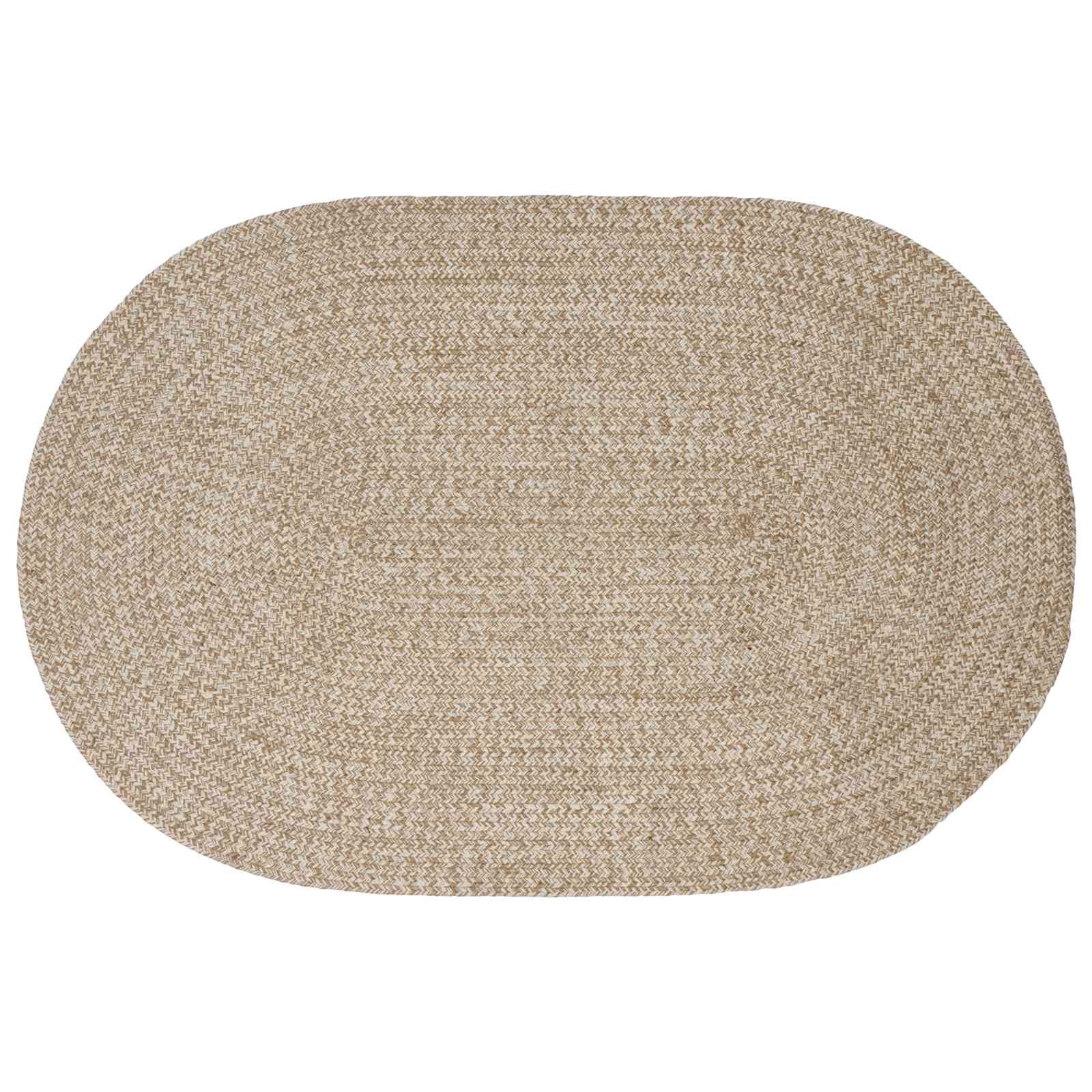 Områdetæpper Hvid 122 x 183 cm Jute billede
