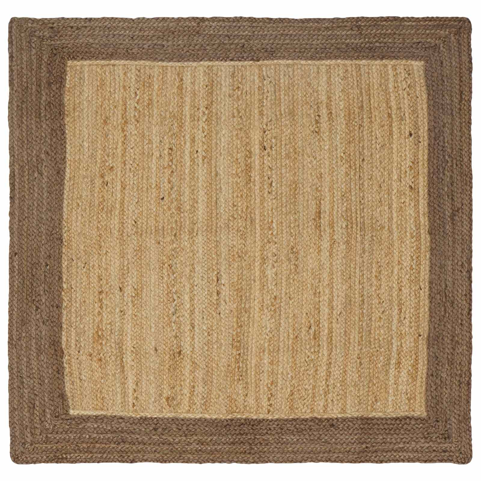 Områdetæpper Grå 120 x 120 cm Jute billede
