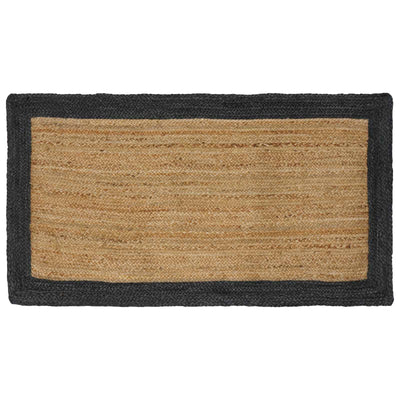 Områdetæpper Mørkegrå 80 x 150 cm Jute