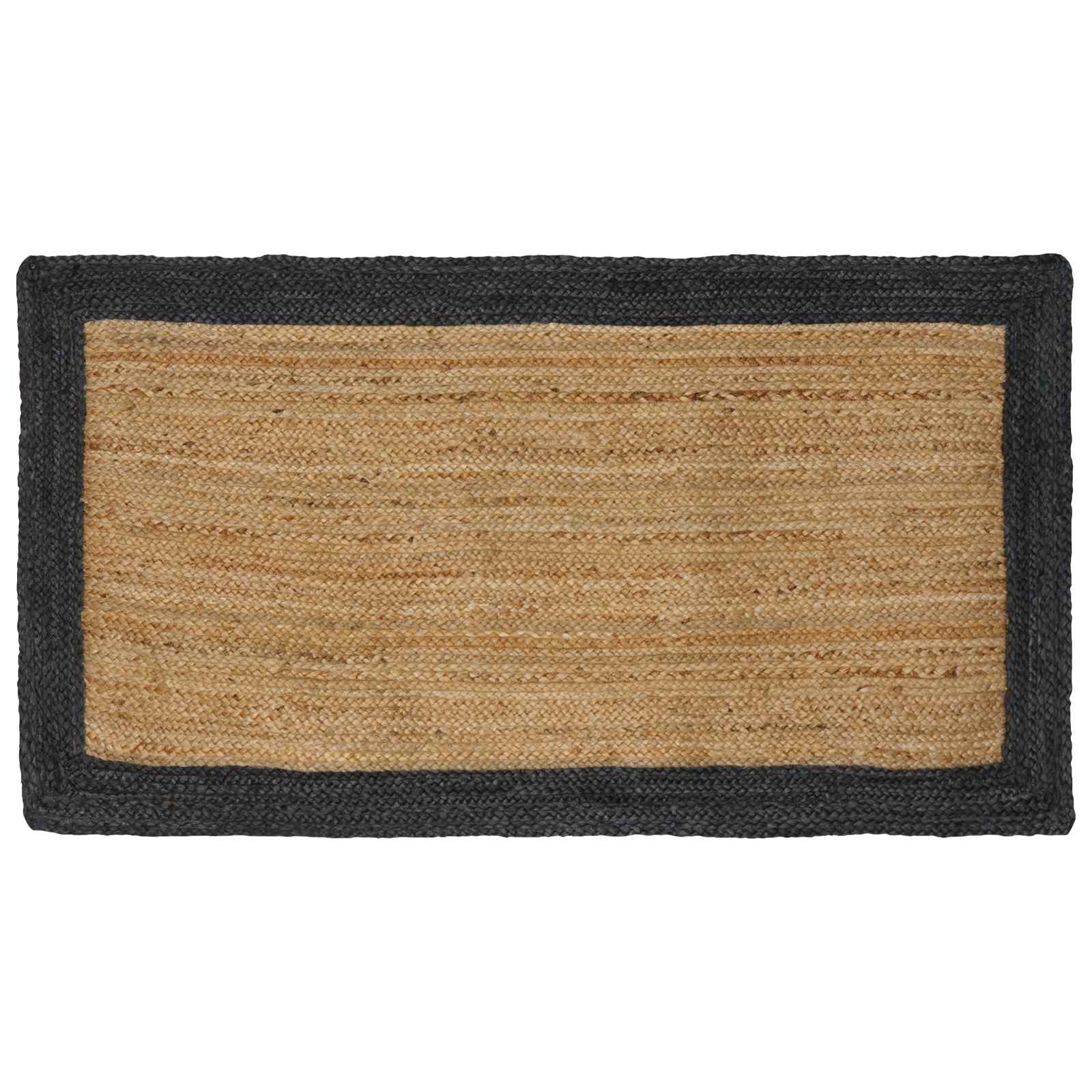 Områdetæpper Mørkegrå 100 x 200 cm Jute billede