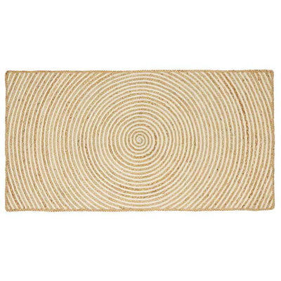 Områdetæpper Hvid 80 x 150 cm Jute