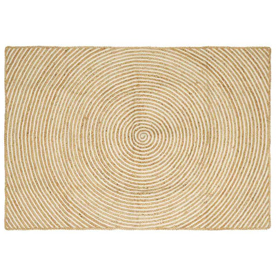 Områdetæpper Hvid 120 x 170 cm Jute