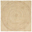 Områdetæpper Hvid 160 x 160 cm Jute