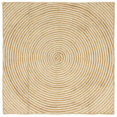 Områdetæpper Hvid 160 x 160 cm Jute