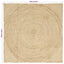 Områdetæpper Hvid 160 x 160 cm Jute