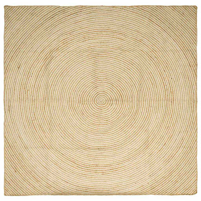 Områdetæpper Hvid 300 x 300 cm Jute