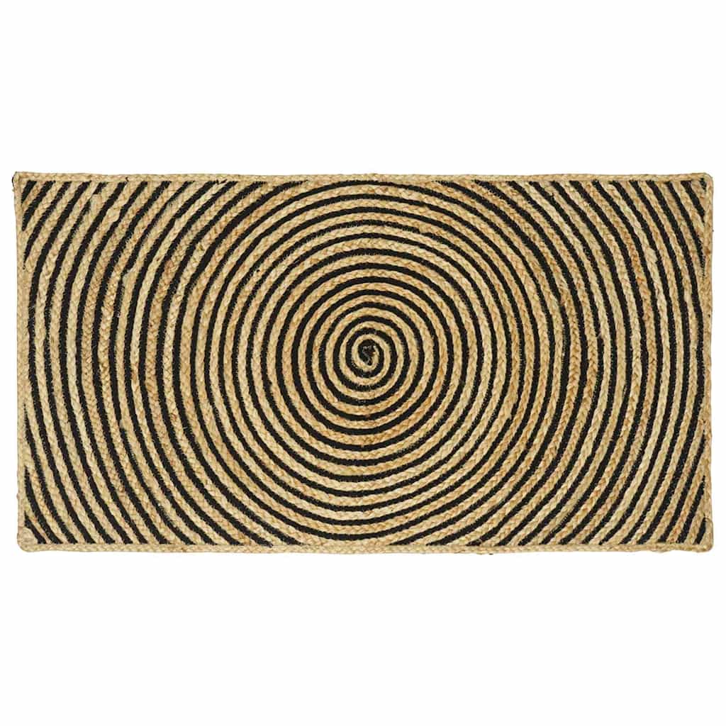 Områdetæpper Sort 60 x 110 cm Jute billede