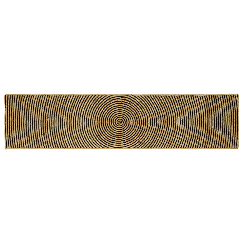 Områdetæpper Sort 60 x 250 cm Jute billede