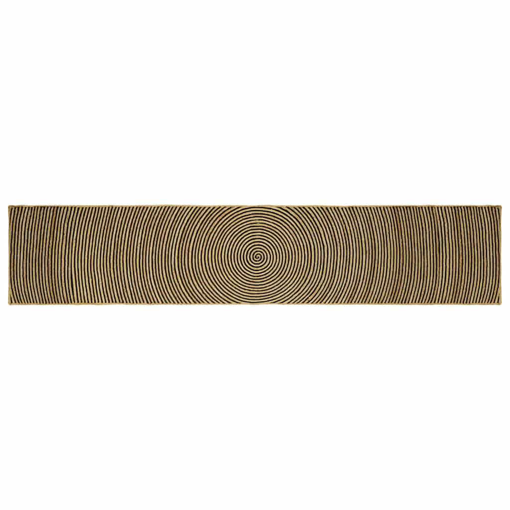 Områdetæpper Sort 60 x 400 cm Jute billede