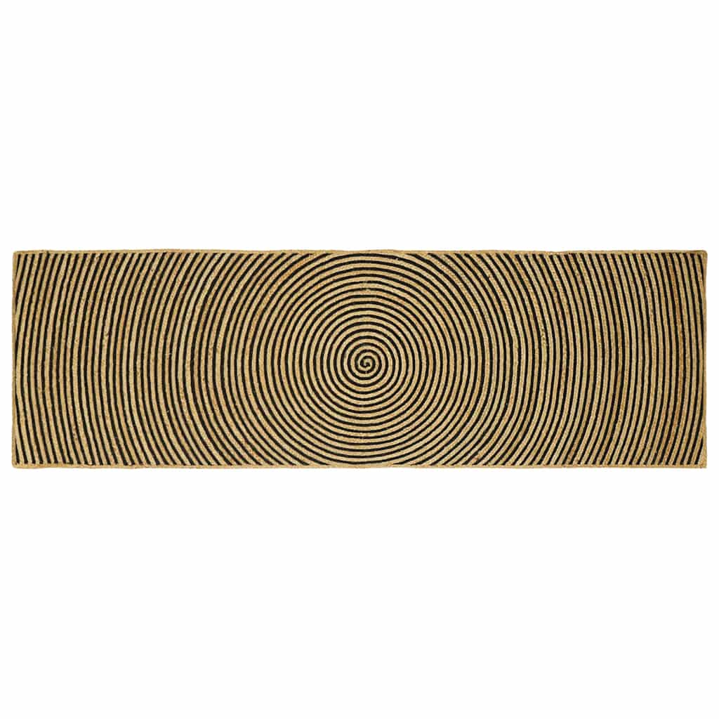 Områdetæpper Sort 80 x 250 cm Jute billede