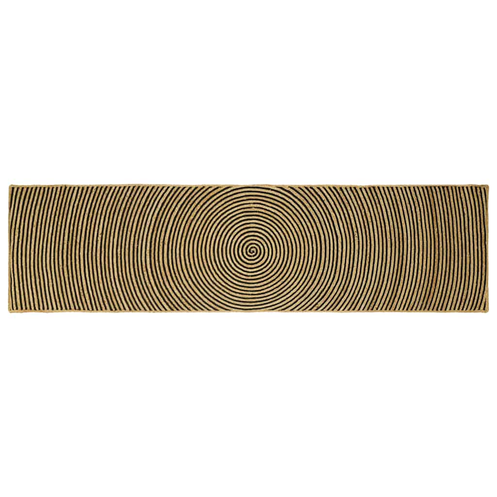 Områdetæpper Sort 80 x 300 cm Jute billede