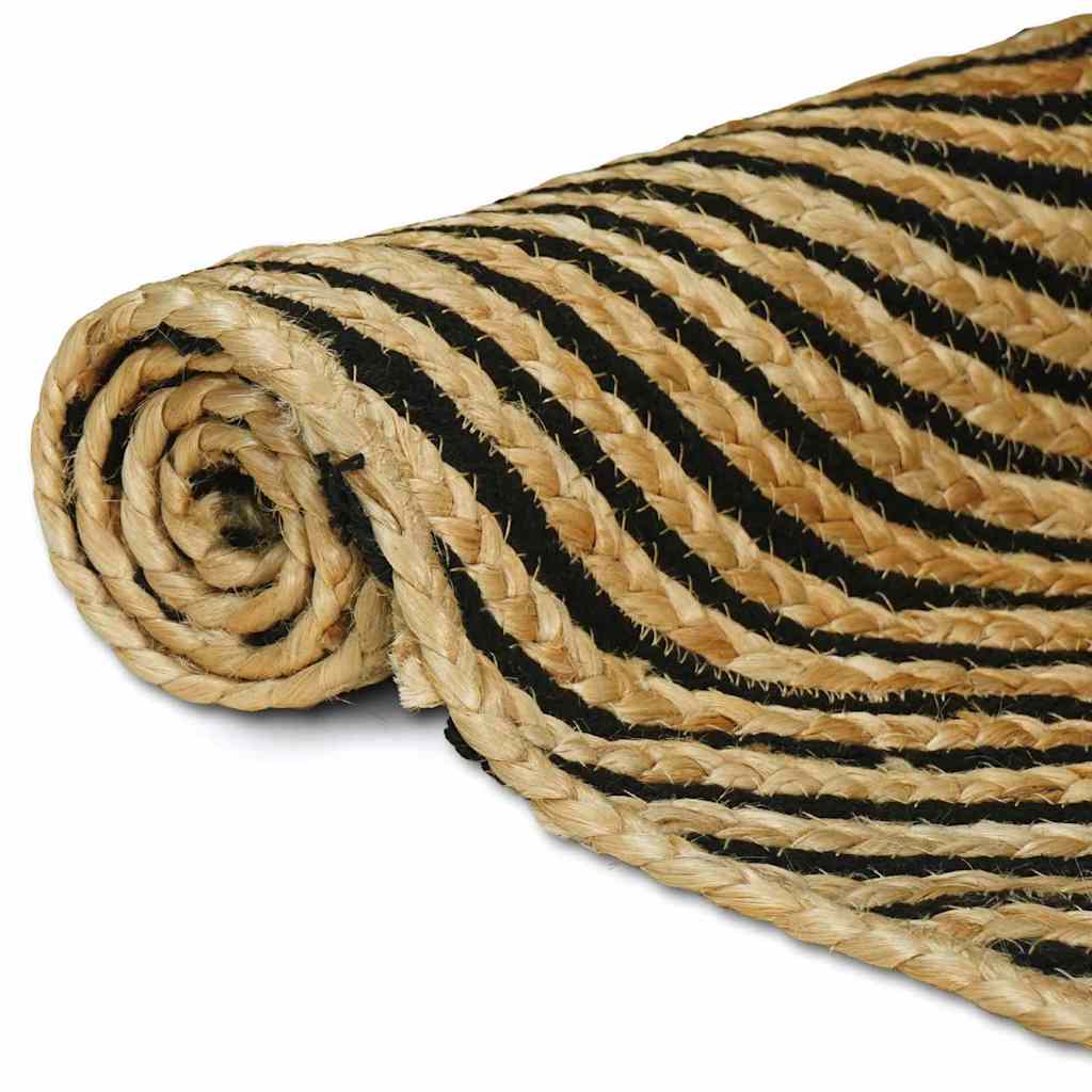 Områdetæpper Sort 80 x 400 cm Jute