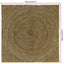 Områdetæpper Sort 120 x 120 cm Jute