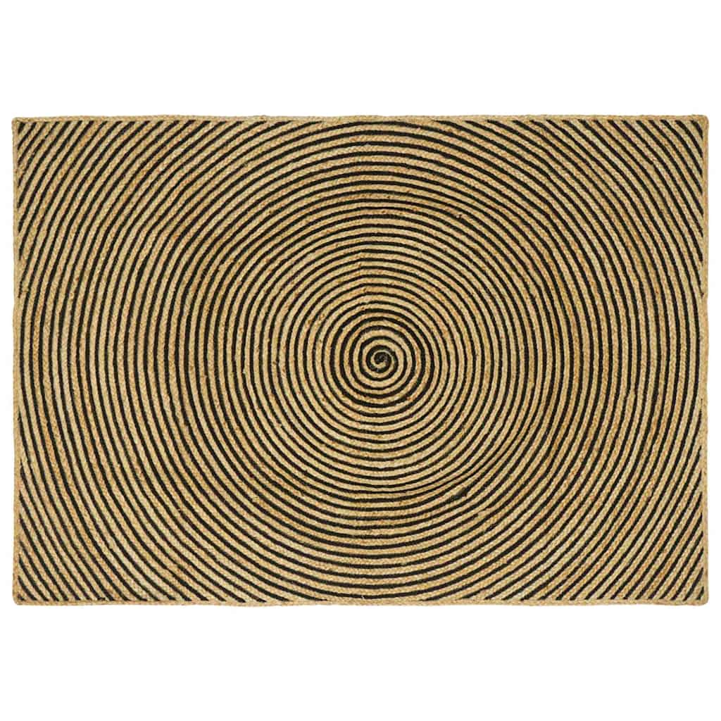 Områdetæpper Sort 120 x 170 cm Jute