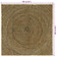 Områdetæpper Sort 160 x 160 cm Jute