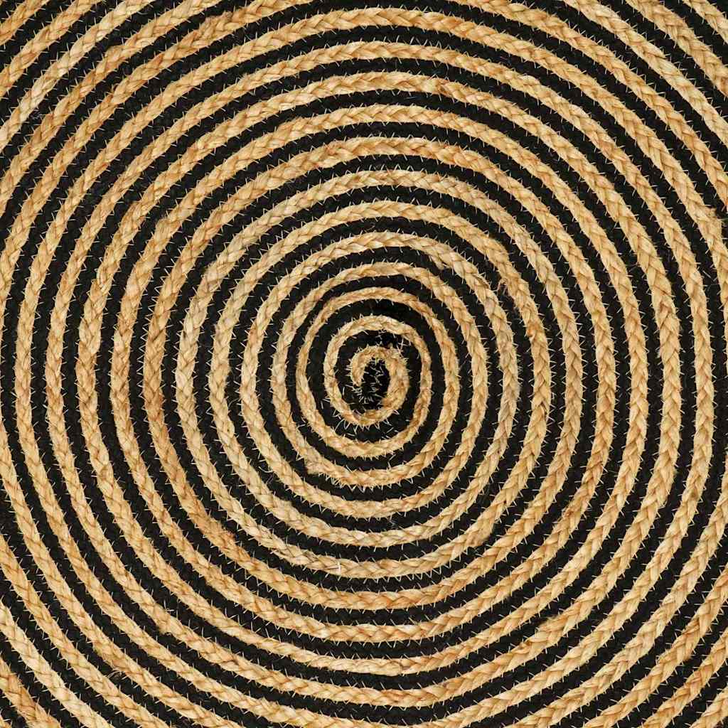 Områdetæpper Sort 160 x 230 cm Jute