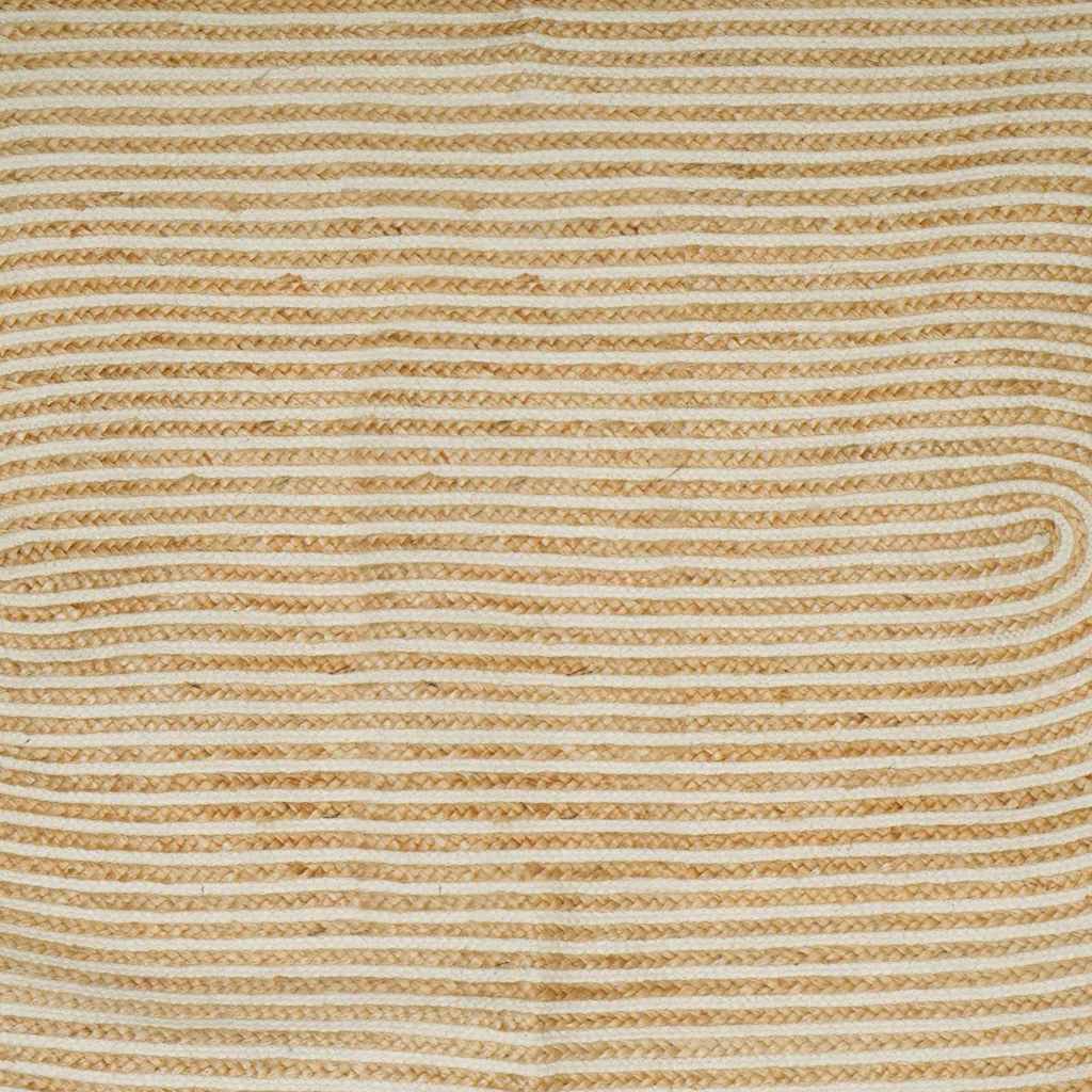 Områdetæpper Natur og hvid 122 x 183 cm Jute