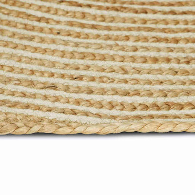 Områdetæpper Natur og hvid 205 x 305 cm Jute