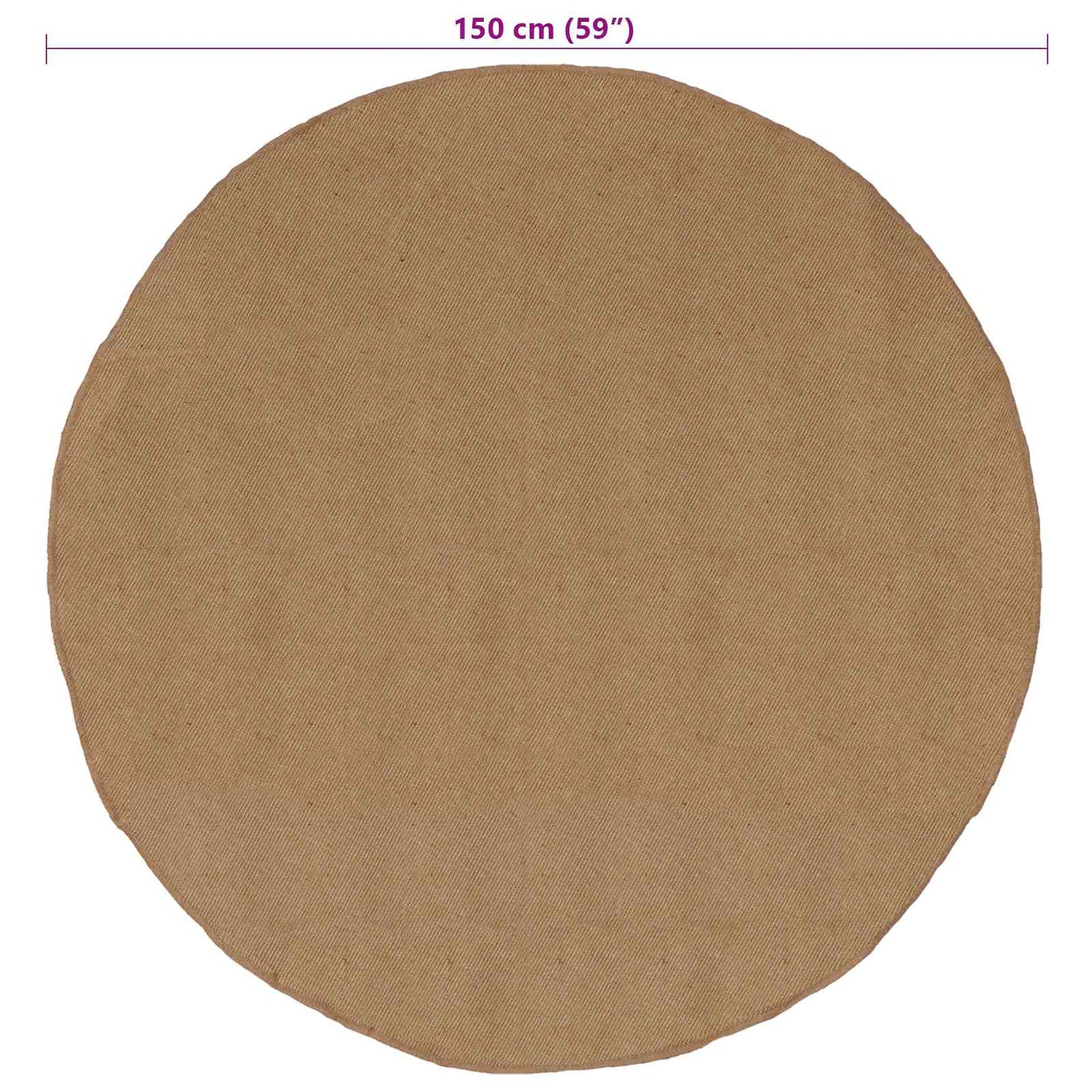 Områdetæpper Naturfarvet Ø 150 cm Jute