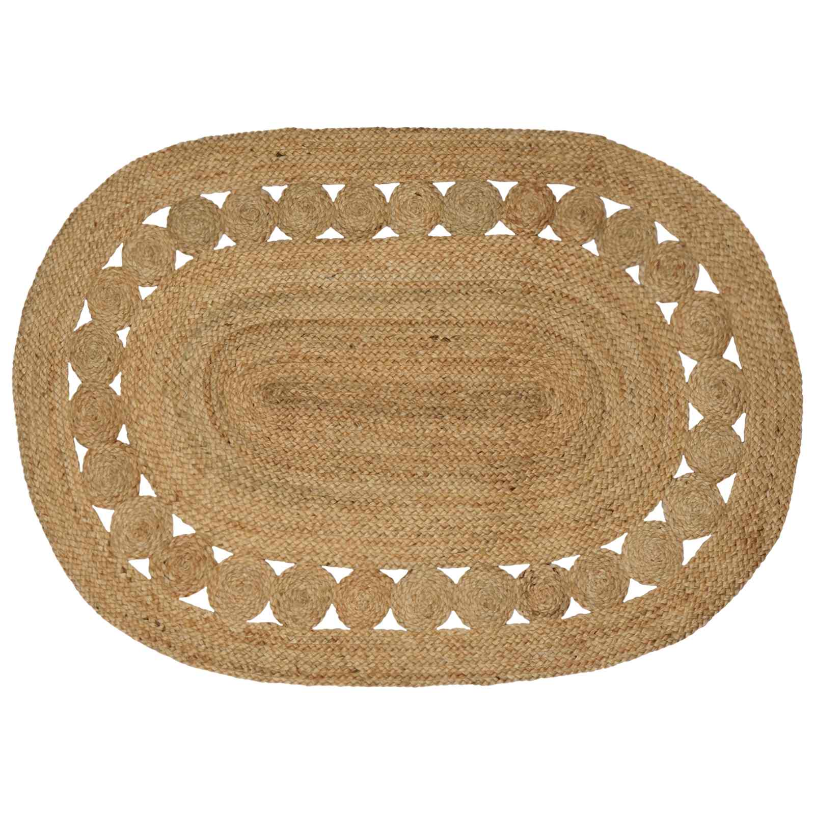 Områdetæpper Naturfarvet 100 x 152 cm Jute billede