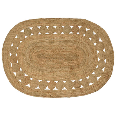 Områdetæpper Naturfarvet 100 x 152 cm Jute