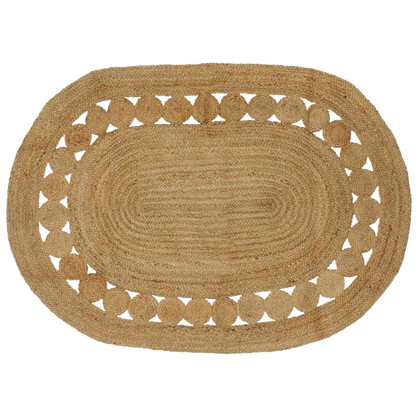 Områdetæpper Naturfarvet 122 x 183 cm Jute