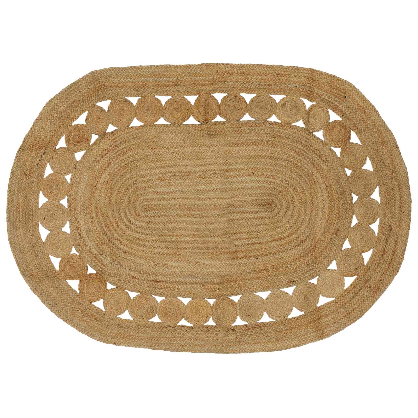 Områdetæpper Naturfarvet 122 x 183 cm Jute billede