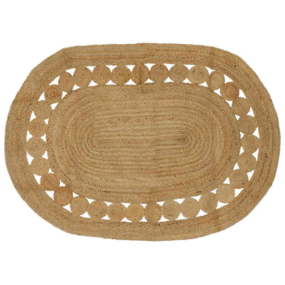 Områdetæpper Naturfarvet 122 x 183 cm Jute