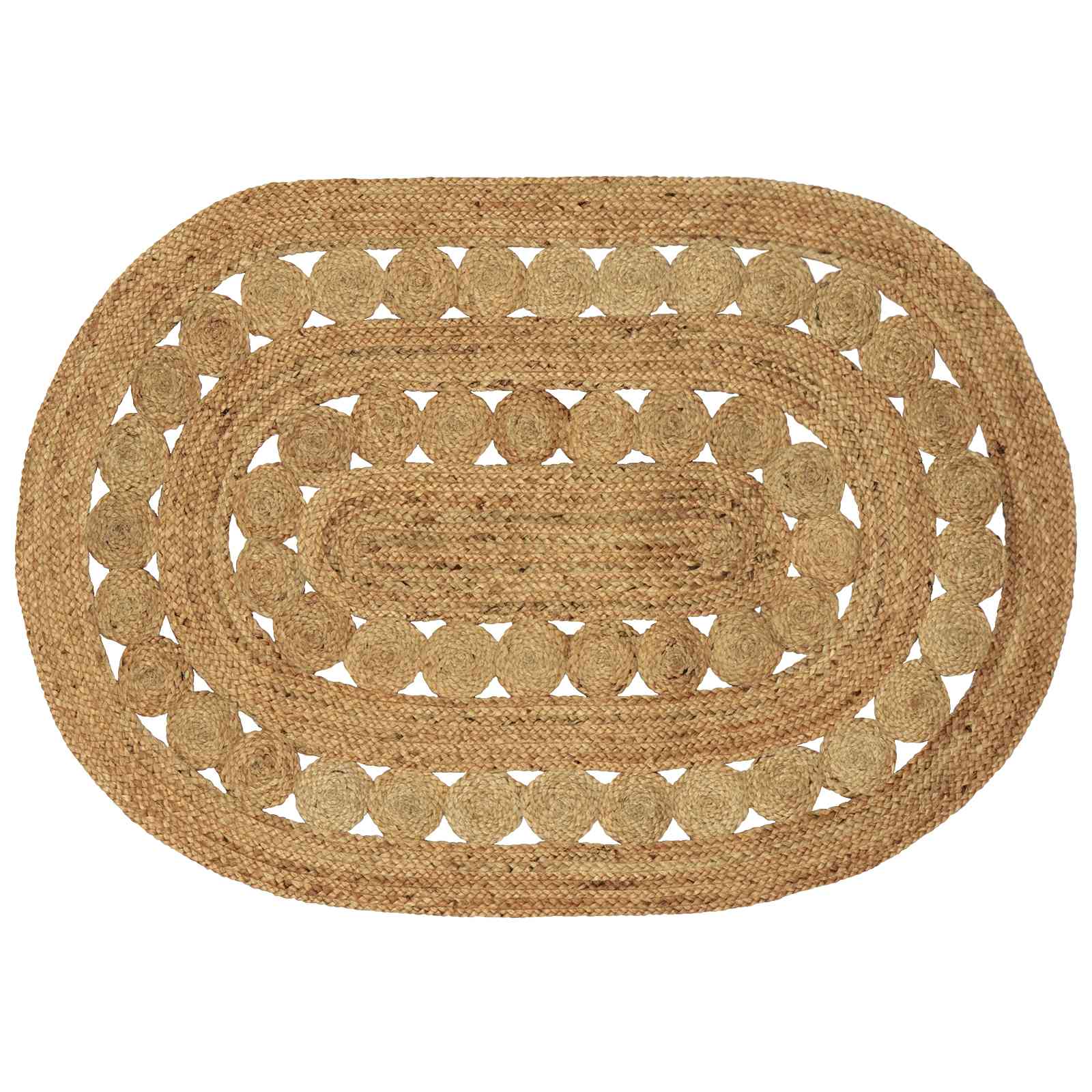 Områdetæpper Naturfarvet 100 x 152 cm Jute billede