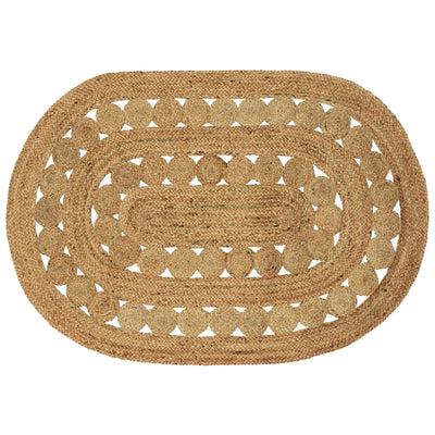Områdetæpper Naturfarvet 100 x 152 cm Jute