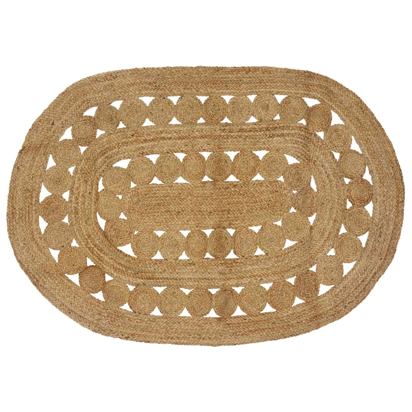 Områdetæpper Naturfarvet 122 x 183 cm Jute