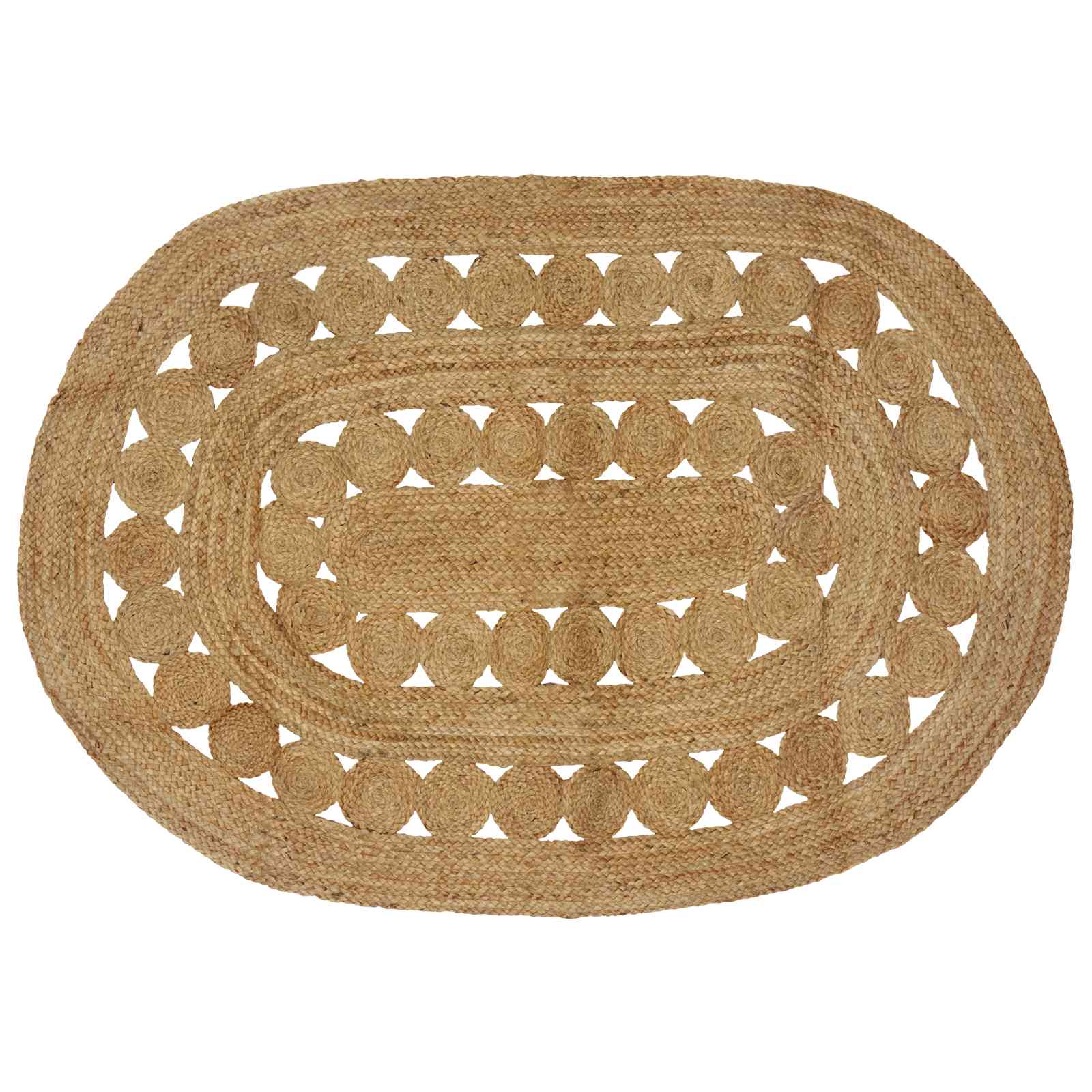 Områdetæpper Naturfarvet 122 x 183 cm Jute billede