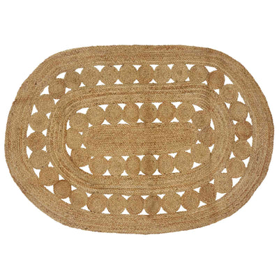 Områdetæpper Naturfarvet 122 x 183 cm Jute