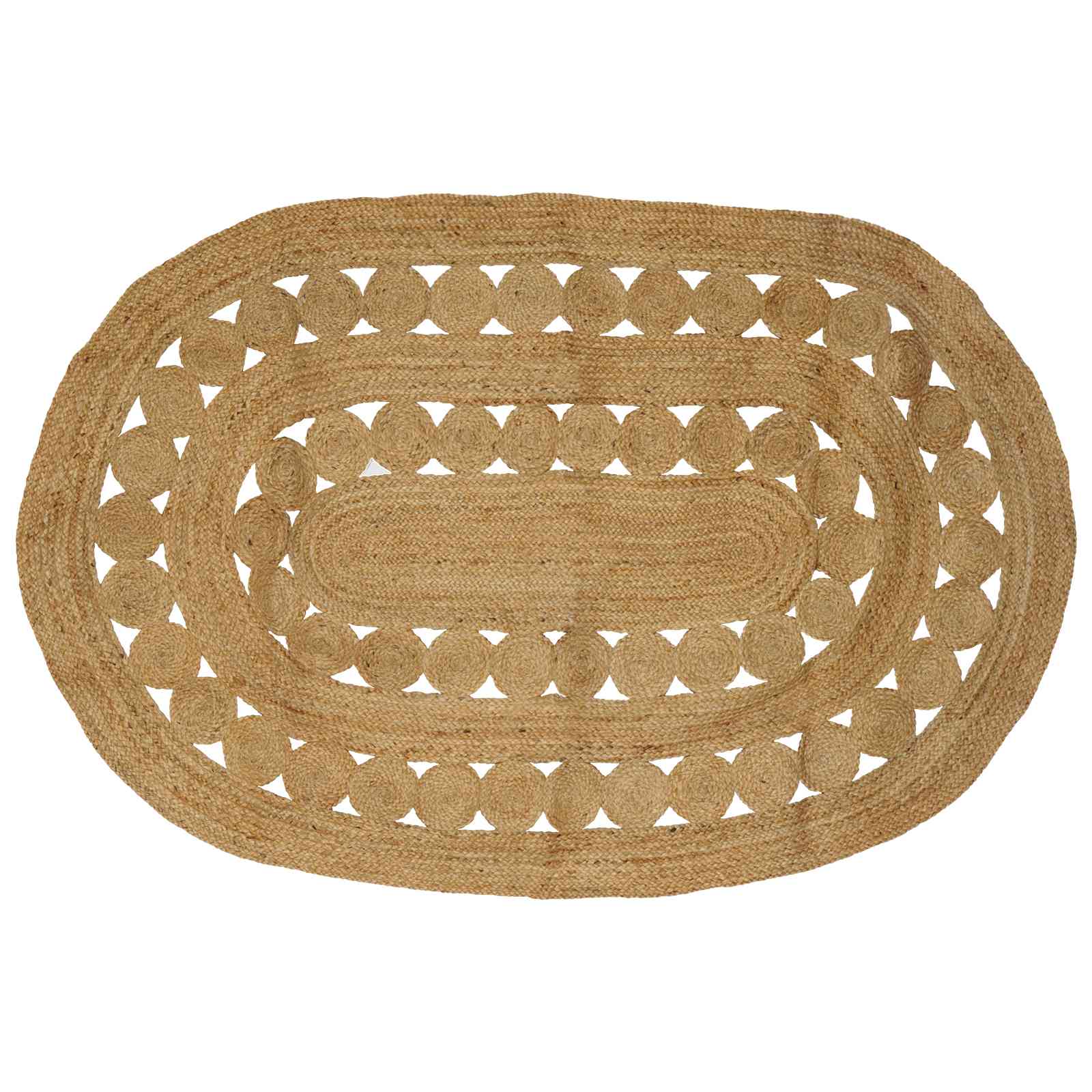 Områdetæpper Naturfarvet 152 x 245 cm Jute billede