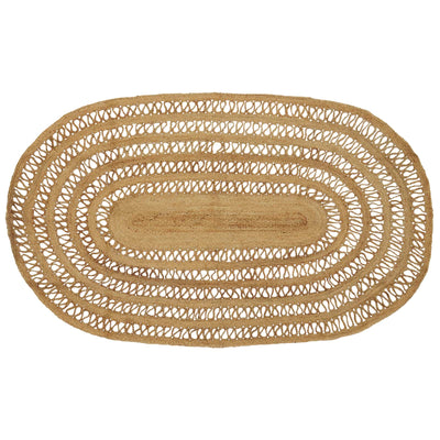 Områdetæpper Naturfarvet 152 x 245 cm Jute
