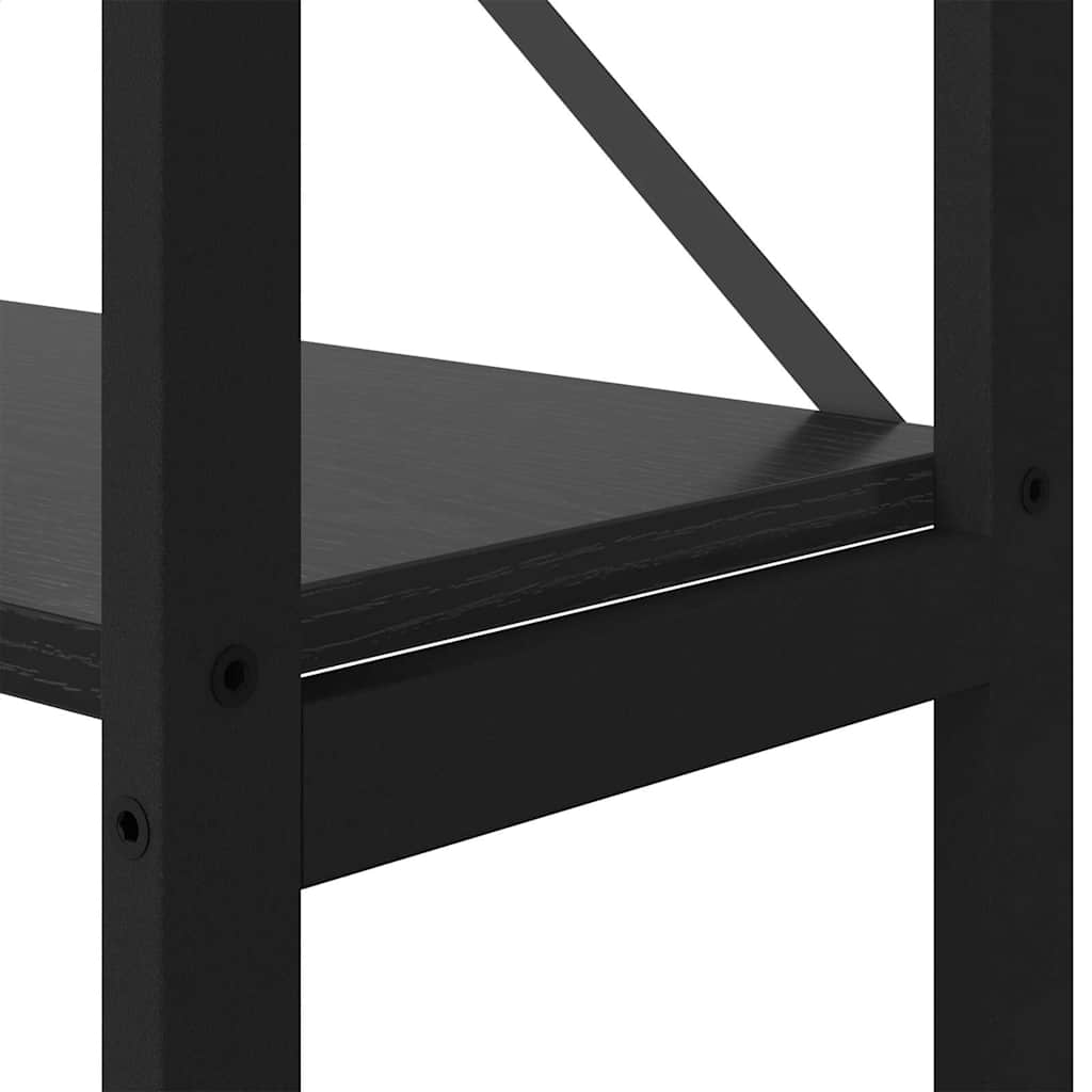 Bogreol Sort eg 156 x 25 x 167 cm Konstrueret træ