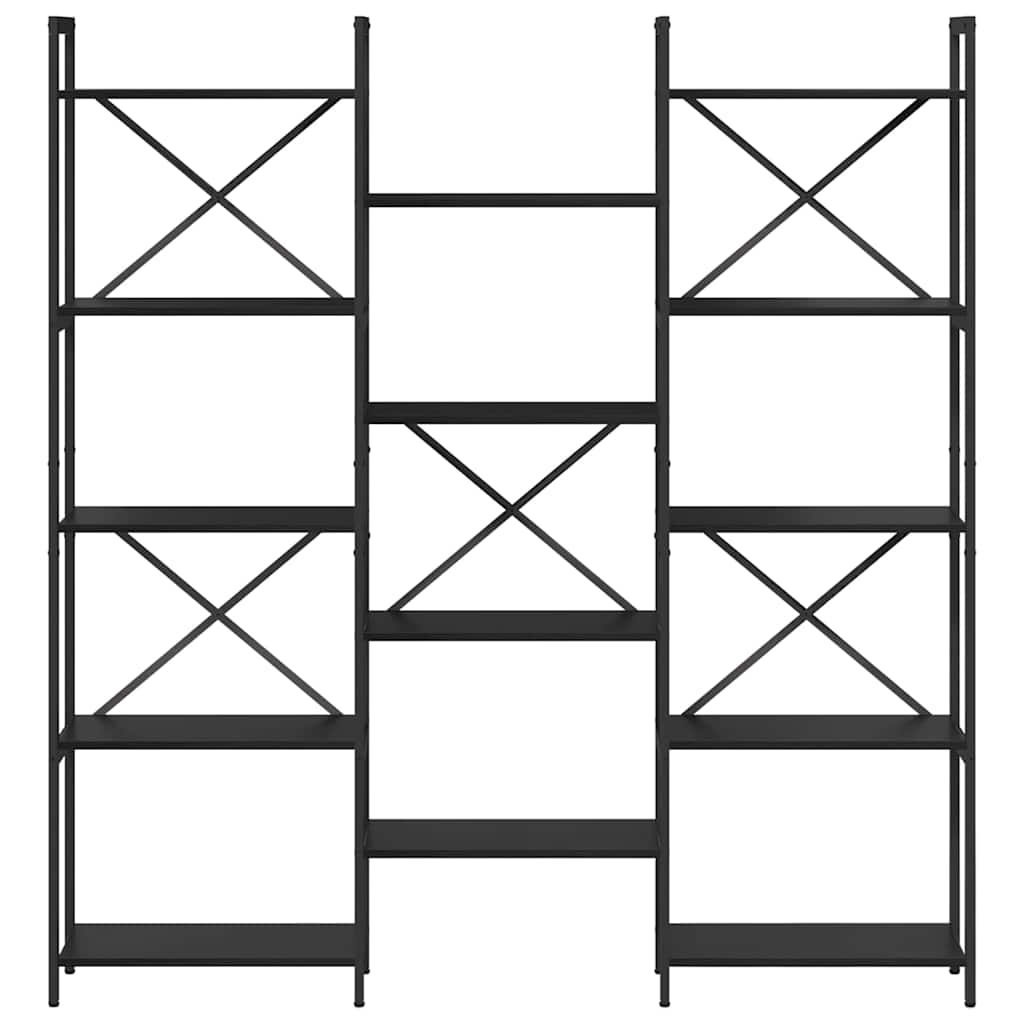 Bogreol Sort eg 156 x 25 x 167 cm Konstrueret træ