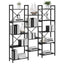 Bogreol Sort eg 156 x 25 x 167 cm Konstrueret træ