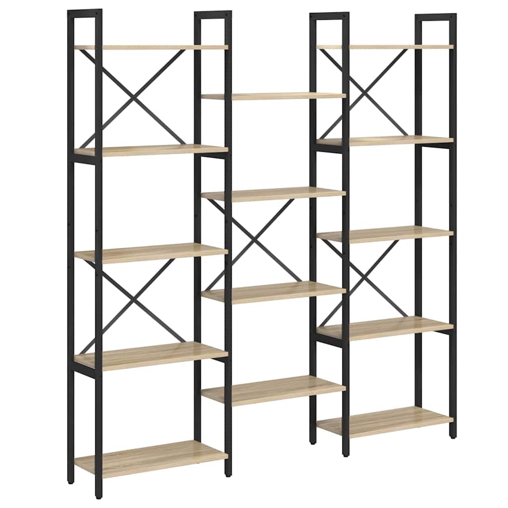 Bogreol Sonoma eg 156 x 25 x 167 cm Konstrueret træ