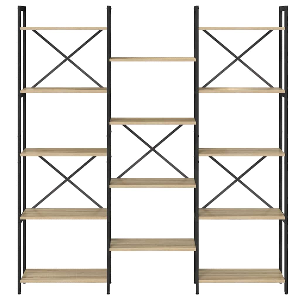 Bogreol Sonoma eg 156 x 25 x 167 cm Konstrueret træ