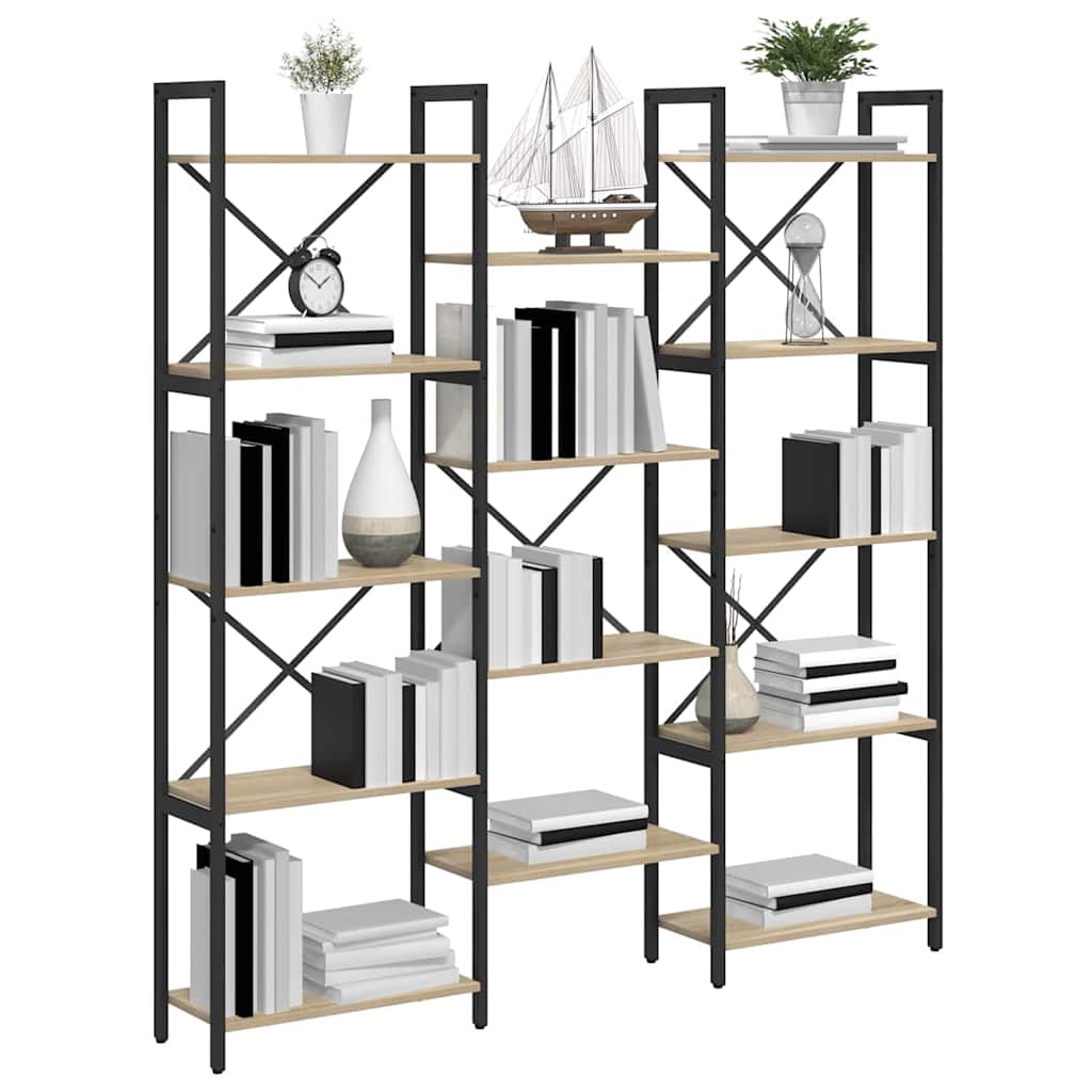 Bogreol Sonoma eg 156 x 25 x 167 cm Konstrueret træ