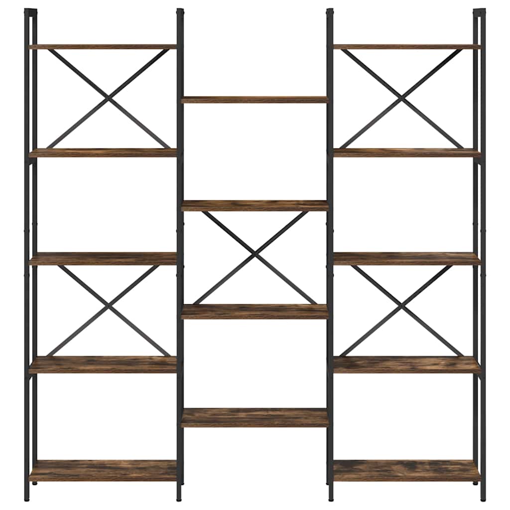 Bogreol 156 x 25 x 167 cm Konstrueret træ Røget eg