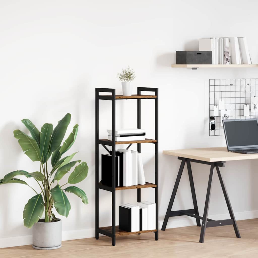 Bogreol Gammelt træ 40 x 30 x 119 cm Konstrueret træ